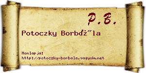 Potoczky Borbála névjegykártya