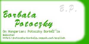 borbala potoczky business card